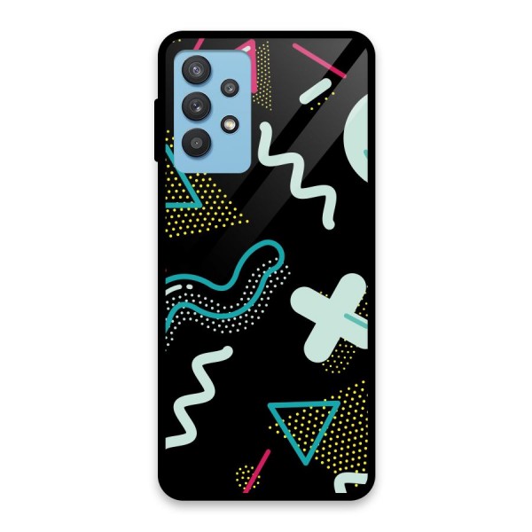 Shapes Pattern Glass Back Case for Galaxy M32 5G