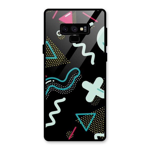 Shapes Pattern Glass Back Case for Galaxy Note 9