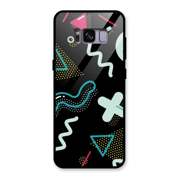 Shapes Pattern Glass Back Case for Galaxy S8