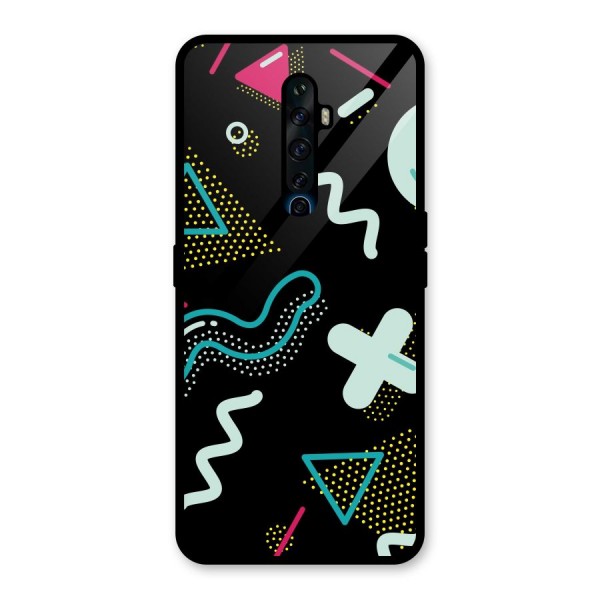 Shapes Pattern Glass Back Case for Oppo Reno2 Z