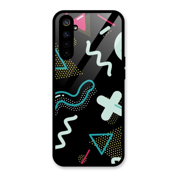 Shapes Pattern Glass Back Case for Realme 6i