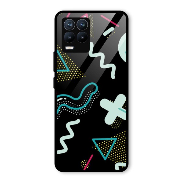 Shapes Pattern Glass Back Case for Realme 8 Pro