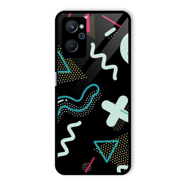 Shapes Pattern Glass Back Case for Realme 9i