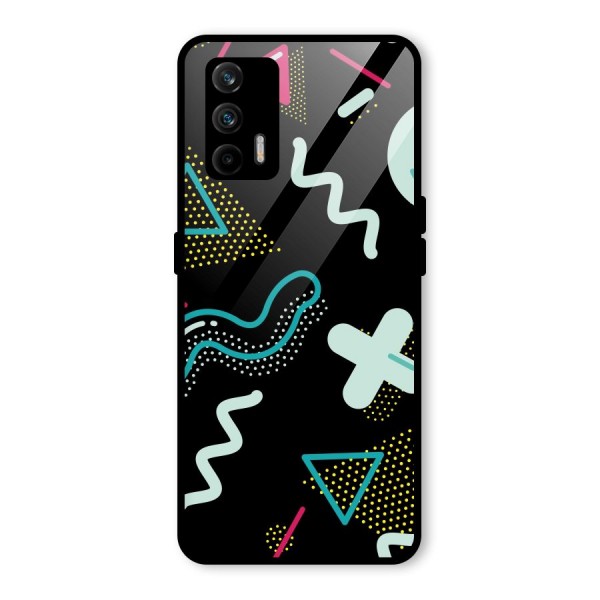 Shapes Pattern Glass Back Case for Realme X7 Max