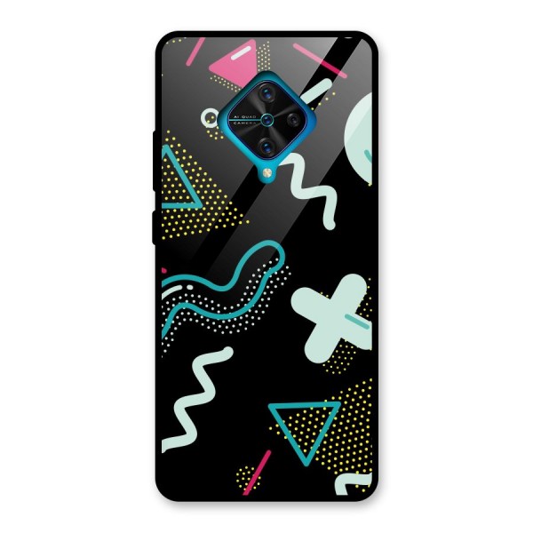 Shapes Pattern Glass Back Case for Vivo S1 Pro