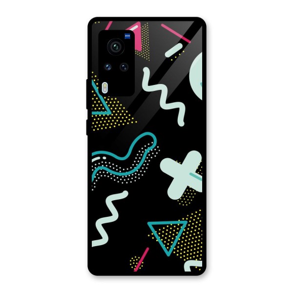 Shapes Pattern Glass Back Case for Vivo X60 Pro