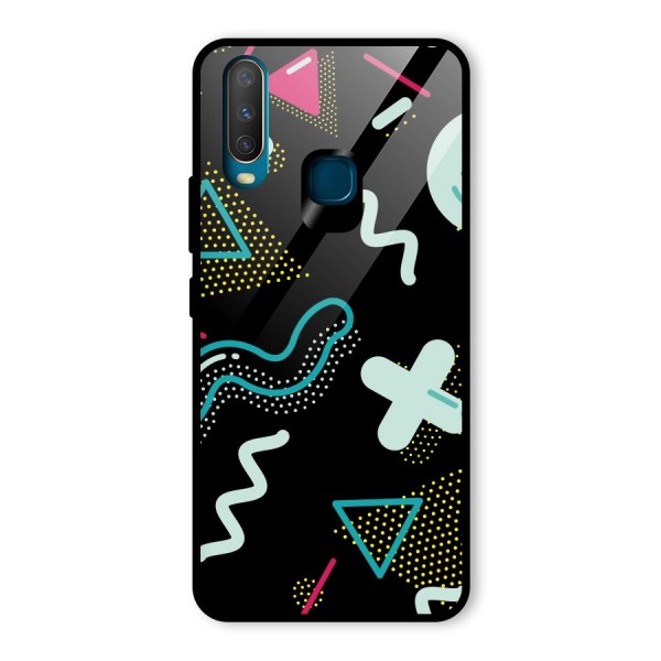 Shapes Pattern Glass Back Case for Vivo Y12