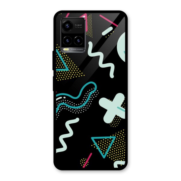 Shapes Pattern Glass Back Case for Vivo Y21 2021