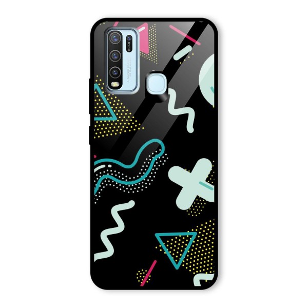 Shapes Pattern Glass Back Case for Vivo Y30