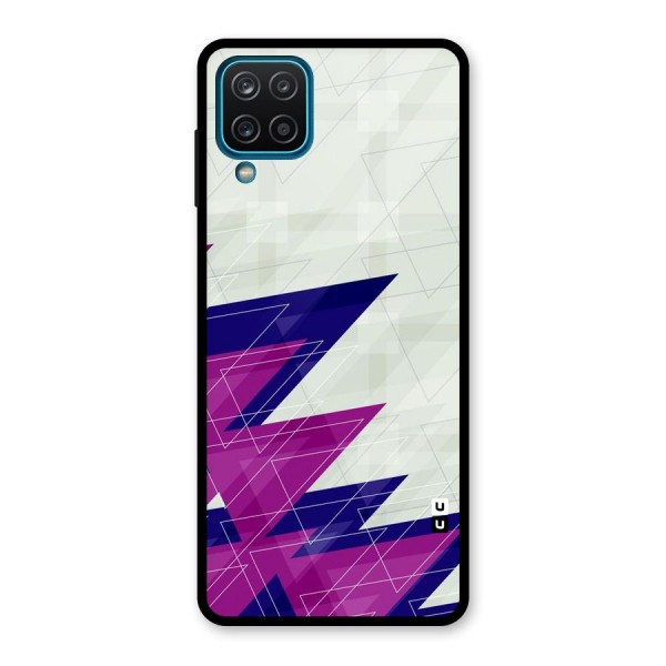 Sharp Abstract Design Glass Back Case for Galaxy A12