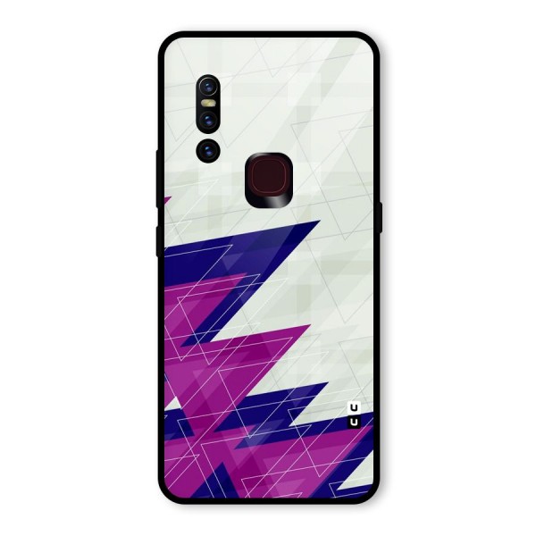 Sharp Abstract Design Glass Back Case for Vivo V15