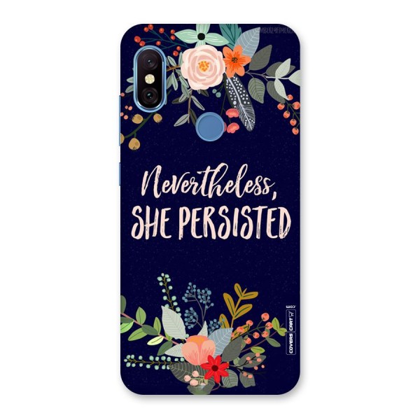 She Persisted Back Case for Redmi Note 6 Pro