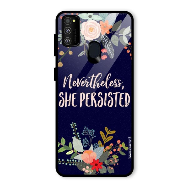 She Persisted Glass Back Case for Galaxy M21