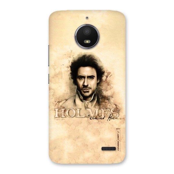 Sherlock Holmes Fan Art Back Case for Moto E4