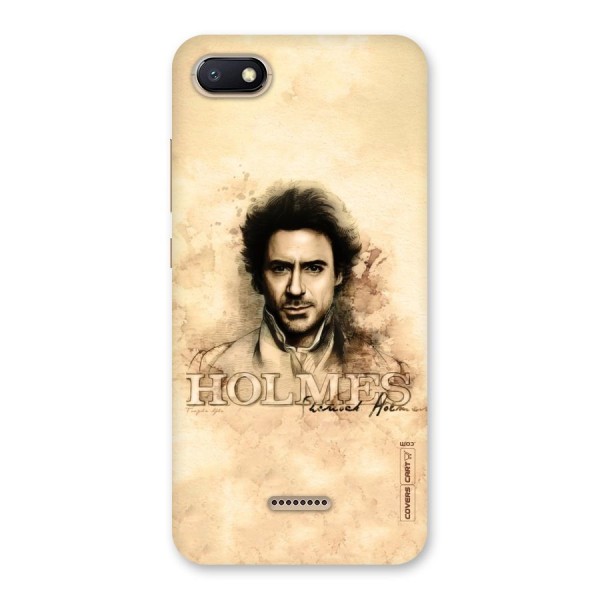 Sherlock Holmes Fan Art Back Case for Redmi 6A