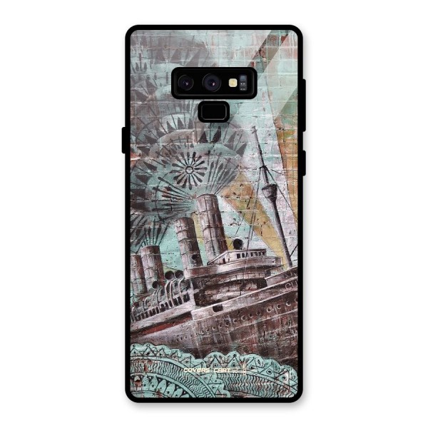 Ship Art Glass Back Case for Galaxy Note 9