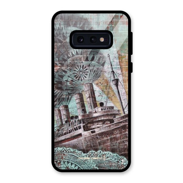 Ship Art Glass Back Case for Galaxy S10e