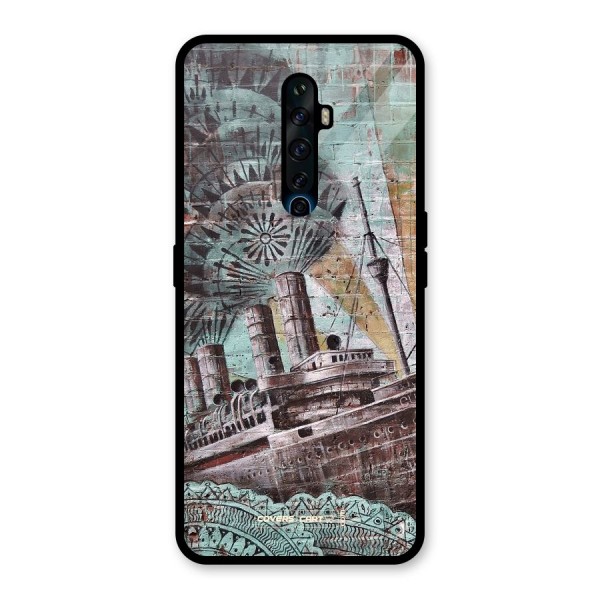 Ship Art Glass Back Case for Oppo Reno2 Z