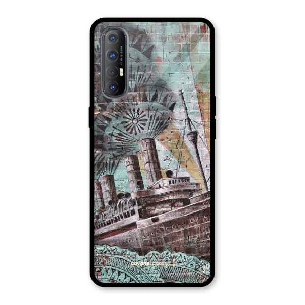 Ship Art Glass Back Case for Oppo Reno3 Pro