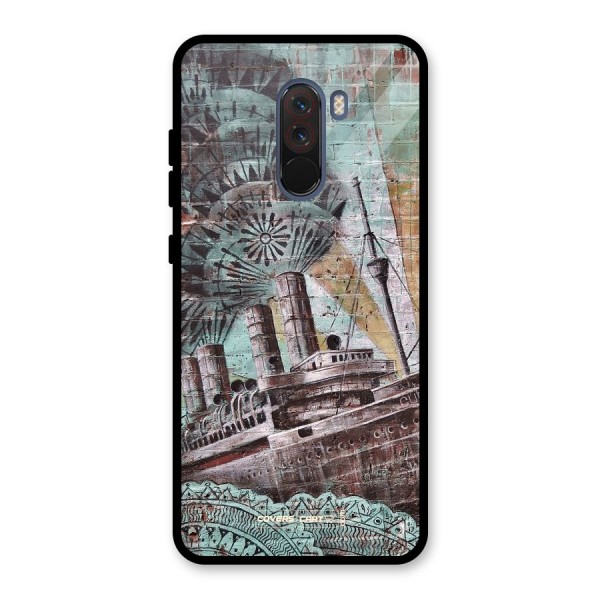 Ship Art Glass Back Case for Poco F1