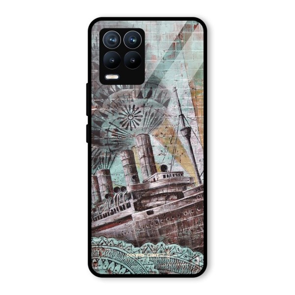 Ship Art Glass Back Case for Realme 8 Pro