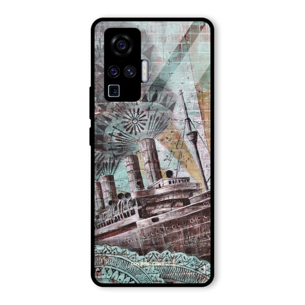 Ship Art Glass Back Case for Vivo X50 Pro