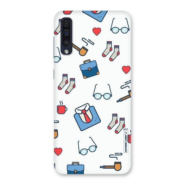 Shirt Spectacles Pattern Back Case for Galaxy A50