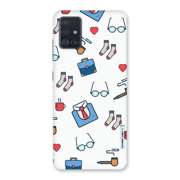 Shirt Spectacles Pattern Back Case for Galaxy A51