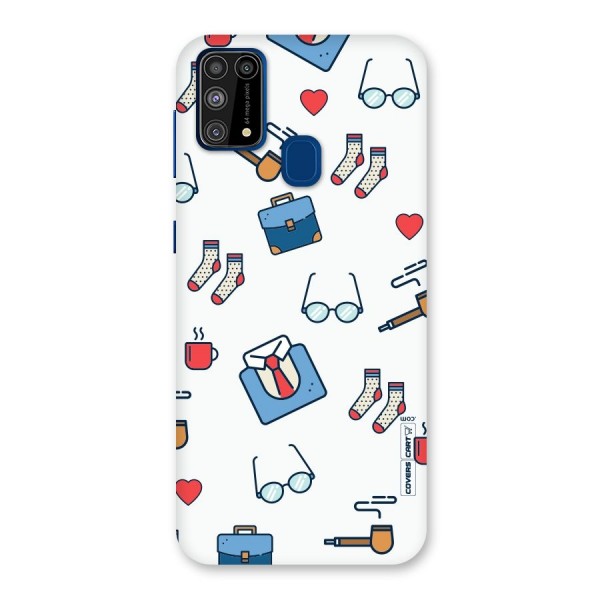 Shirt Spectacles Pattern Back Case for Galaxy F41