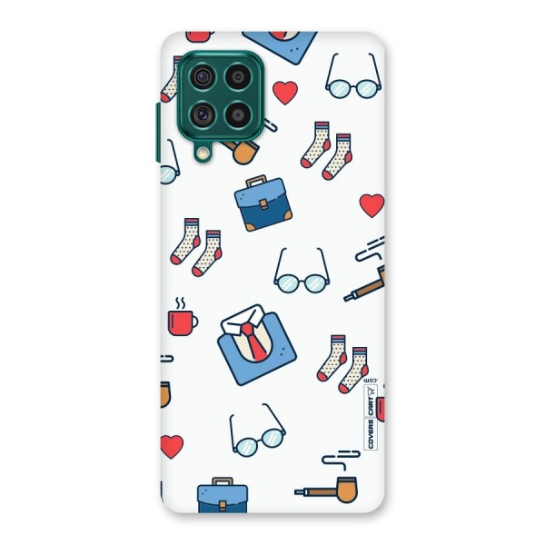 Shirt Spectacles Pattern Back Case for Galaxy F62