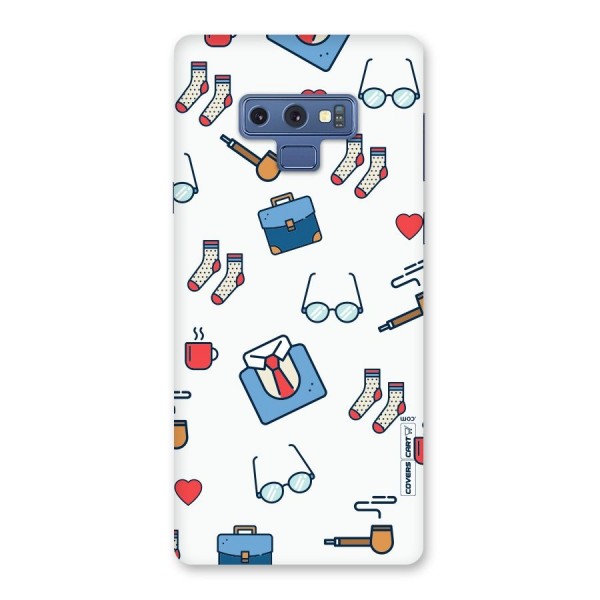 Shirt Spectacles Pattern Back Case for Galaxy Note 9