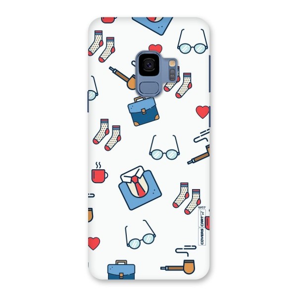 Shirt Spectacles Pattern Back Case for Galaxy S9