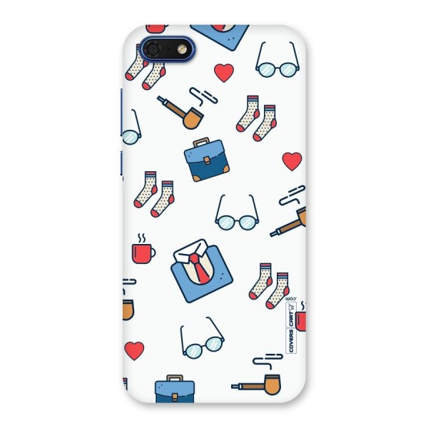 Shirt Spectacles Pattern Back Case for Honor 7s