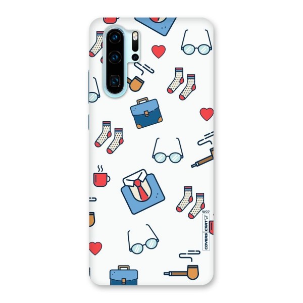 Shirt Spectacles Pattern Back Case for Huawei P30 Pro