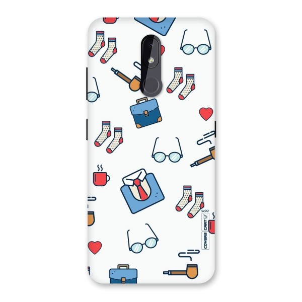 Shirt Spectacles Pattern Back Case for Nokia 3.2