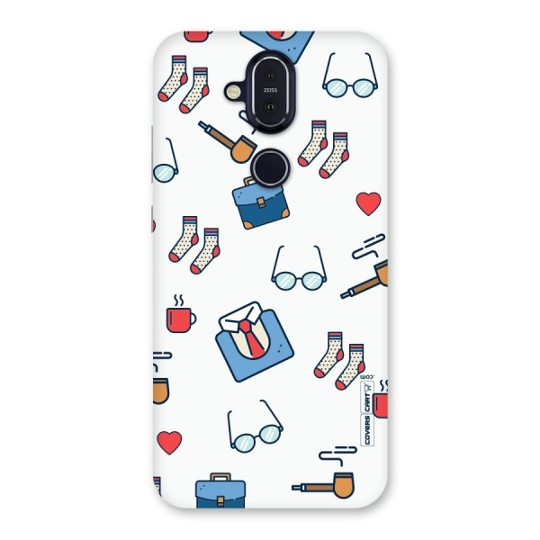 Shirt Spectacles Pattern Back Case for Nokia 8.1