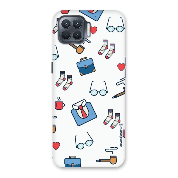 Shirt Spectacles Pattern Back Case for Oppo F17 Pro