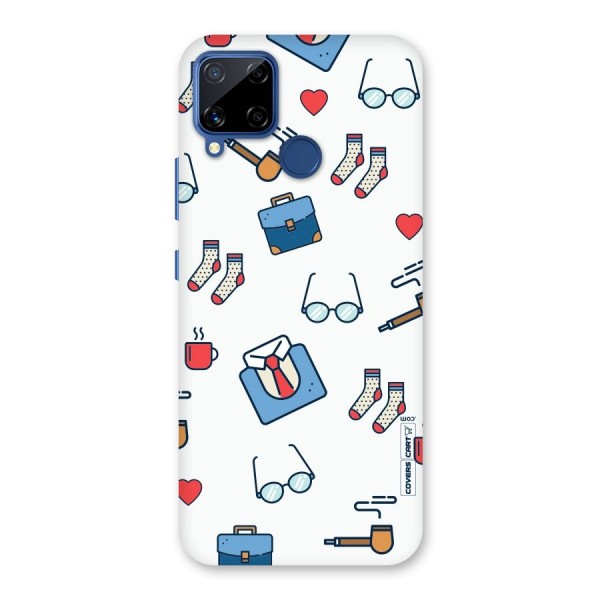 Shirt Spectacles Pattern Back Case for Realme C12