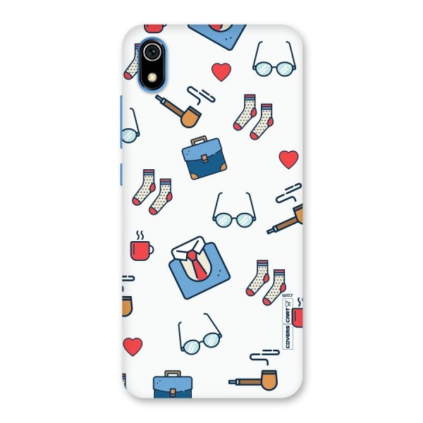 Shirt Spectacles Pattern Back Case for Redmi 7A