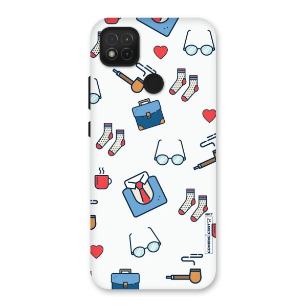 Shirt Spectacles Pattern Back Case for Redmi 9C