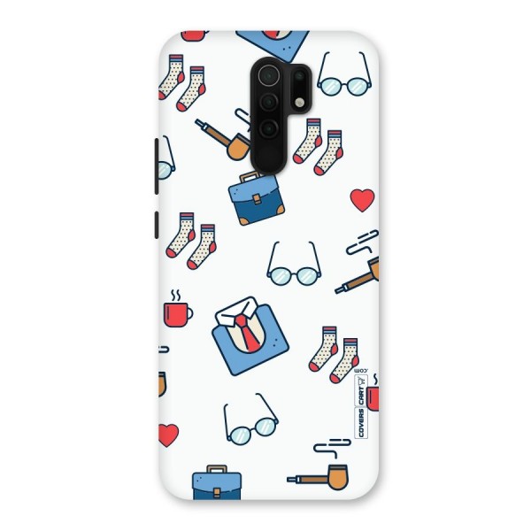 Shirt Spectacles Pattern Back Case for Redmi 9 Prime