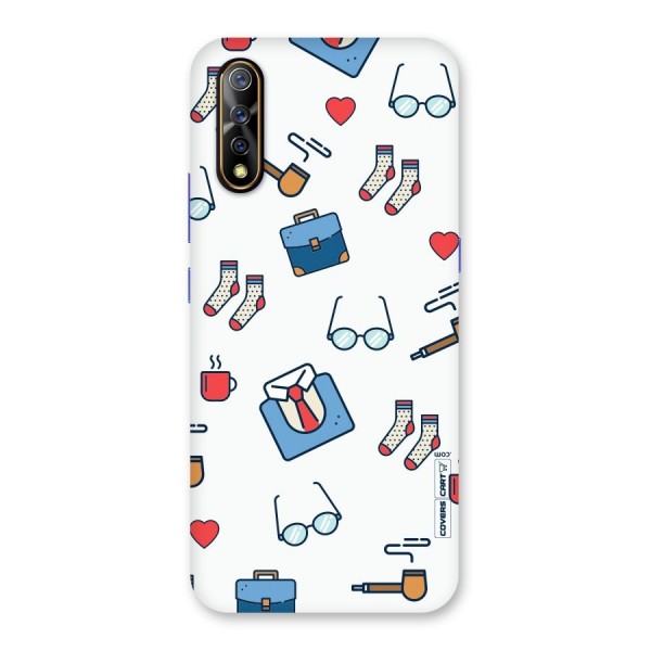 Shirt Spectacles Pattern Back Case for Vivo S1