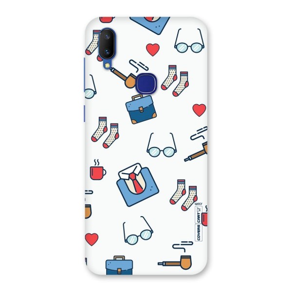 Shirt Spectacles Pattern Back Case for Vivo V11