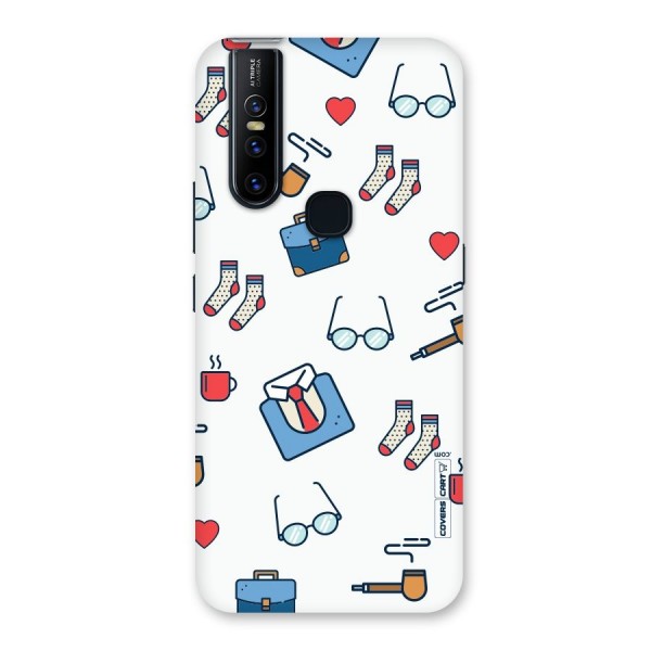 Shirt Spectacles Pattern Back Case for Vivo V15