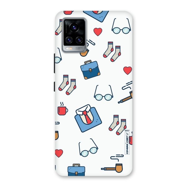 Shirt Spectacles Pattern Back Case for Vivo V20 Pro