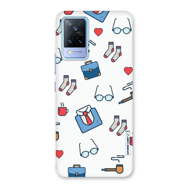 Shirt Spectacles Pattern Back Case for Vivo V21 5G