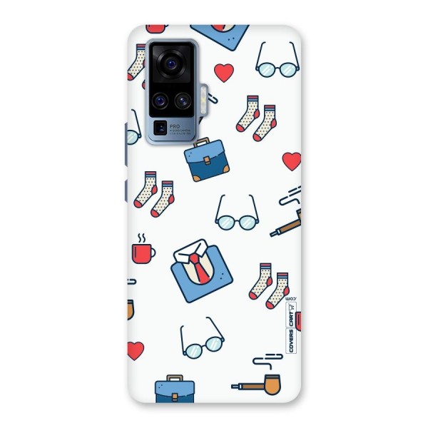 Shirt Spectacles Pattern Back Case for Vivo X50 Pro