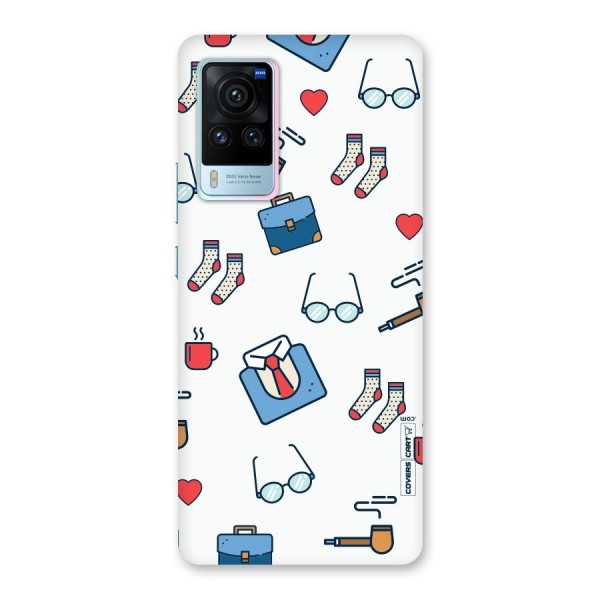 Shirt Spectacles Pattern Back Case for Vivo X60 Pro