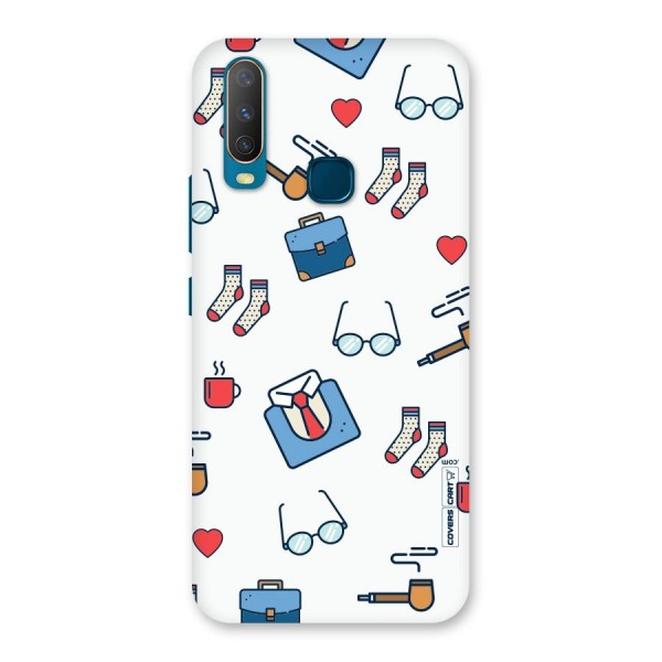 Shirt Spectacles Pattern Back Case for Vivo Y17