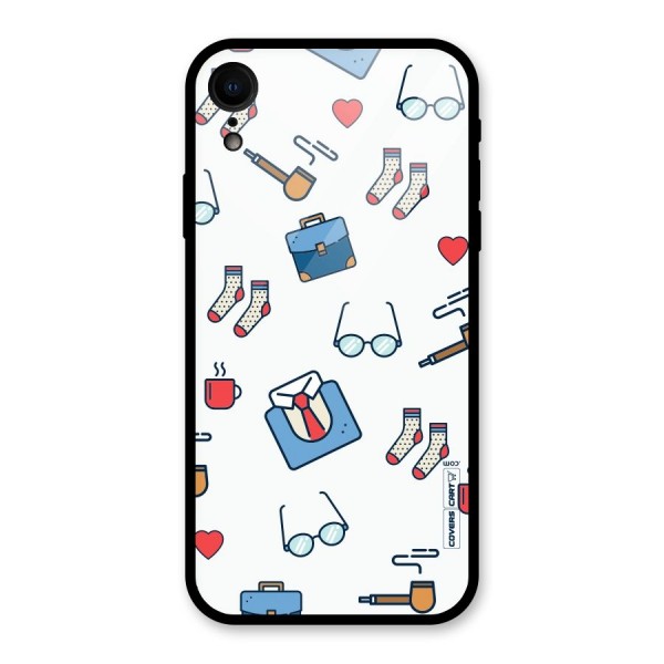 Shirt Spectacles Pattern Glass Back Case for XR